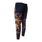 Light Fractal Print Men's Compression Pants