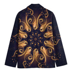 Light Fractal Print Men's Cotton Blazer
