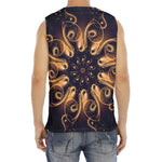 Light Fractal Print Men's Fitness Tank Top