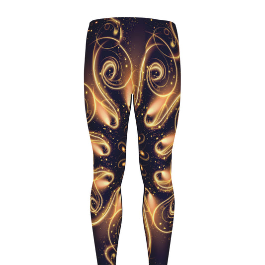 Light Fractal Print Men's leggings