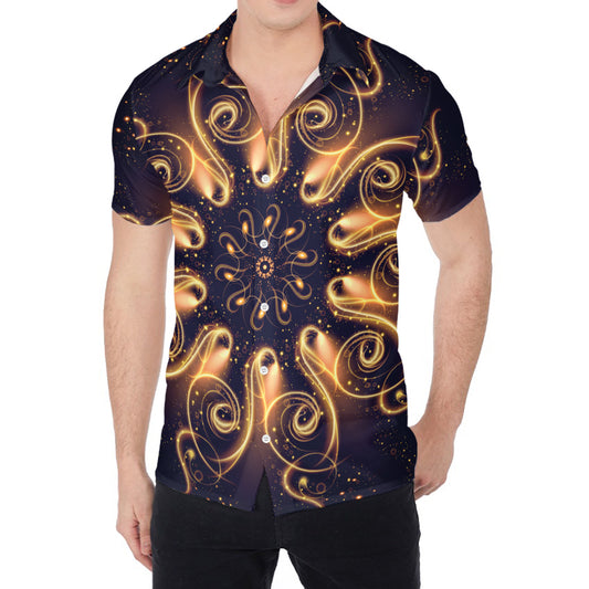 Light Fractal Print Men's Shirt