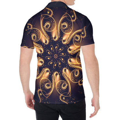 Light Fractal Print Men's Shirt