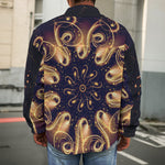 Light Fractal Print Men's Shirt Jacket