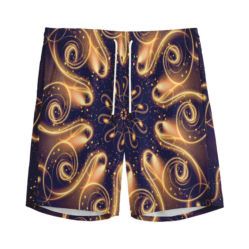 Light Fractal Print Men's Sports Shorts