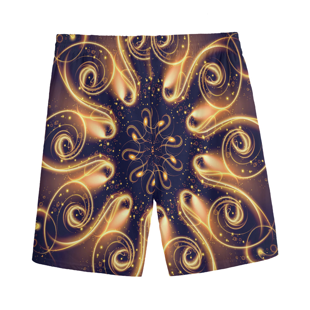 Light Fractal Print Men's Sports Shorts