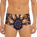 Light Fractal Print Men's Triangle Swim Briefs
