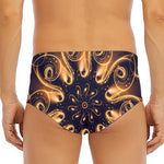 Light Fractal Print Men's Triangle Swim Briefs