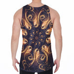 Light Fractal Print Men's Velvet Tank Top