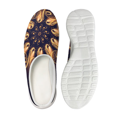 Light Fractal Print Mesh Casual Shoes