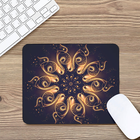Light Fractal Print Mouse Pad