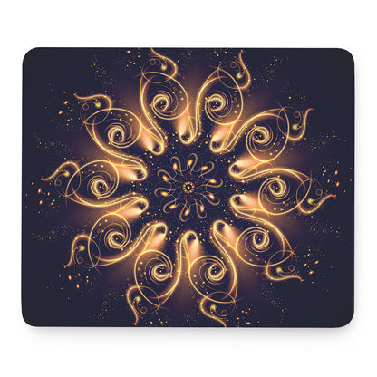 Light Fractal Print Mouse Pad