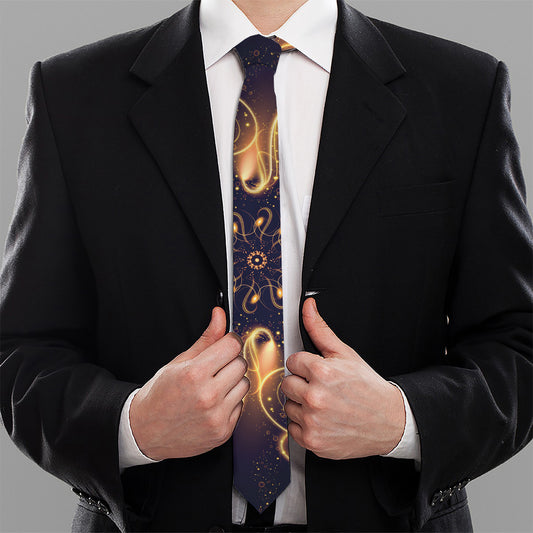 Light Fractal Print Necktie