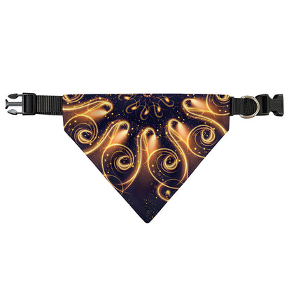 Light Fractal Print Over The Collar Dog Bandana