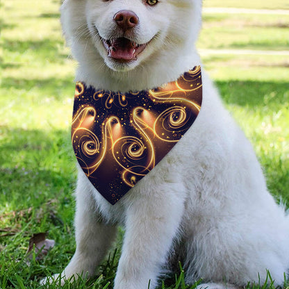 Light Fractal Print Over The Collar Dog Bandana