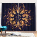 Light Fractal Print Pencil Pleat Curtains