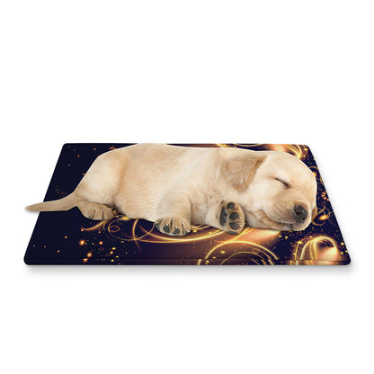 Light Fractal Print Pet Cooling Mat Cover