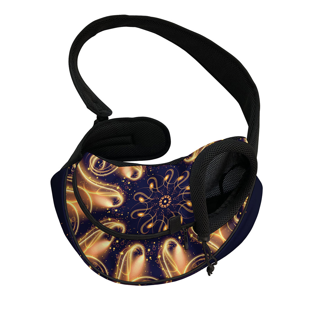 Light Fractal Print Pet Sling Carrier