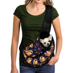 Light Fractal Print Pet Sling Carrier