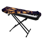 Light Fractal Print Piano Keyboard Cover