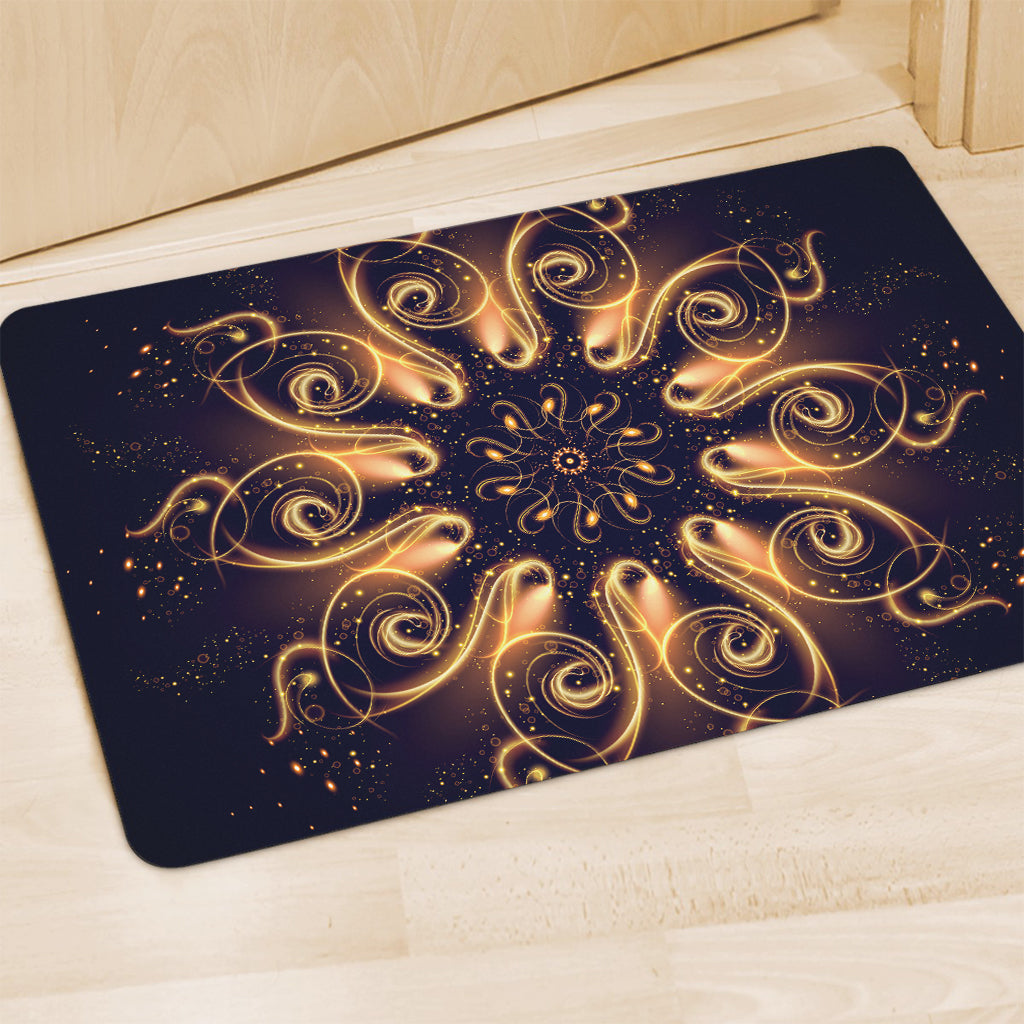 Light Fractal Print Polyester Doormat