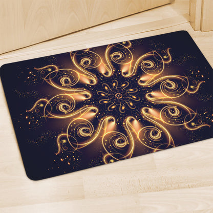 Light Fractal Print Polyester Doormat
