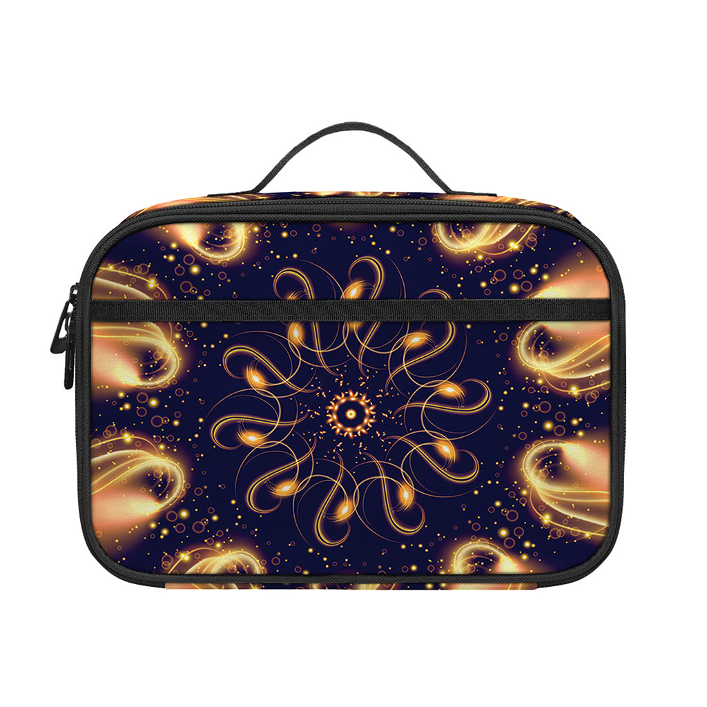 Light Fractal Print Portable Lunch Bag