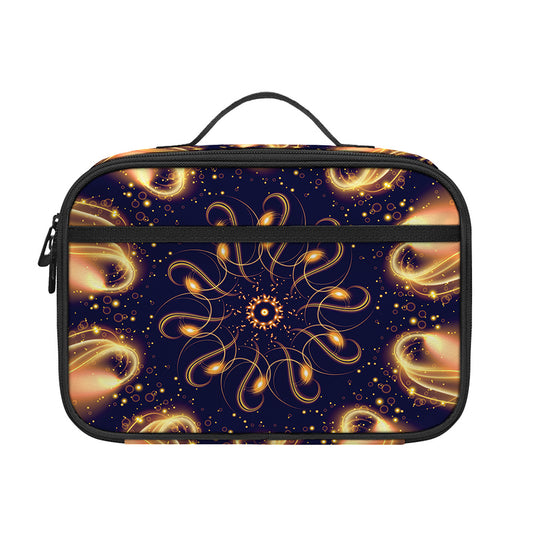 Light Fractal Print Portable Lunch Bag