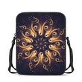 Light Fractal Print Rectangular Crossbody Bag