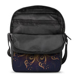 Light Fractal Print Rectangular Crossbody Bag