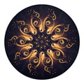 Light Fractal Print Round Blanket