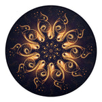 Light Fractal Print Round Blanket