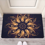 Light Fractal Print Rubber Doormat