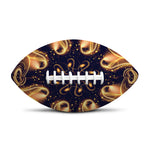 Light Fractal Print Rugby Ball