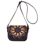 Light Fractal Print Saddle Bag