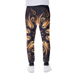 Light Fractal Print Scuba Joggers