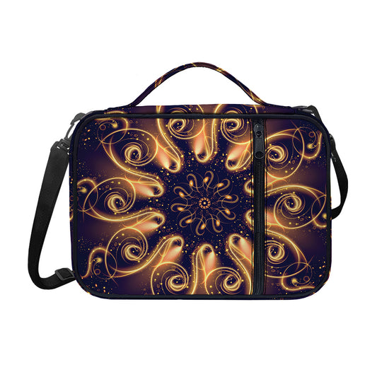Light Fractal Print Shoulder Strap Bible Bag