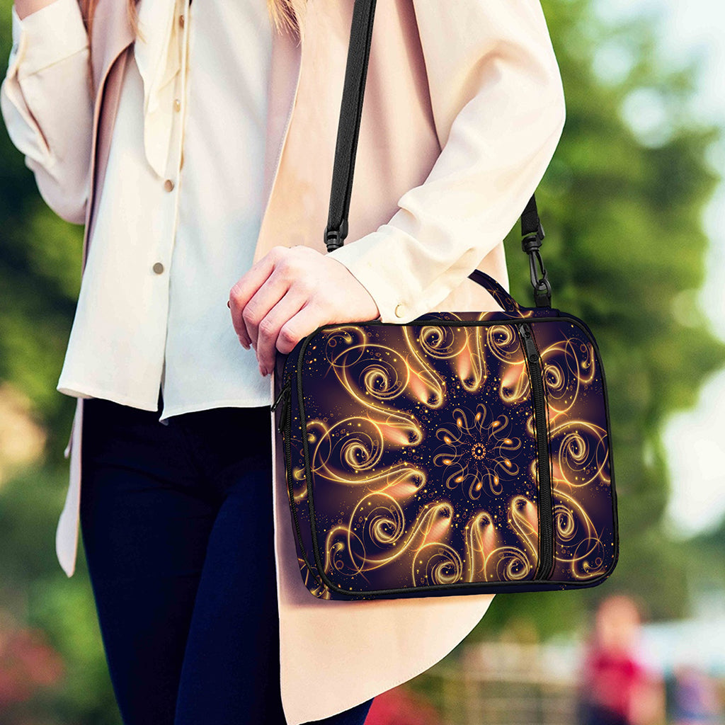 Light Fractal Print Shoulder Strap Bible Bag