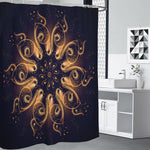 Light Fractal Print Shower Curtain