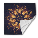 Light Fractal Print Silk Bandana