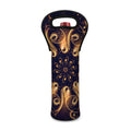 Light Fractal Print Single Neoprene Wine Tote