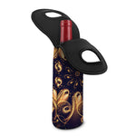 Light Fractal Print Single Neoprene Wine Tote