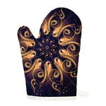 Light Fractal Print Single Oven Mitt