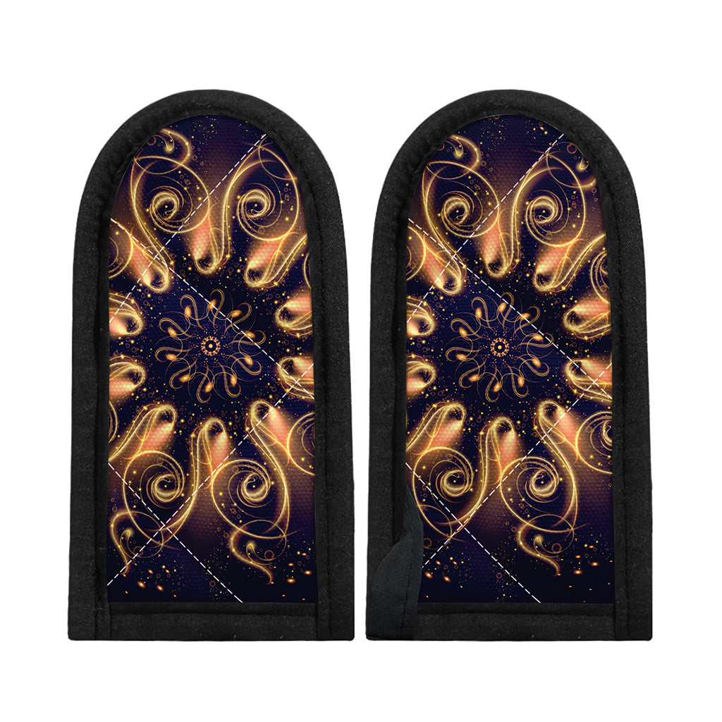 Light Fractal Print Skillet Handle Cover