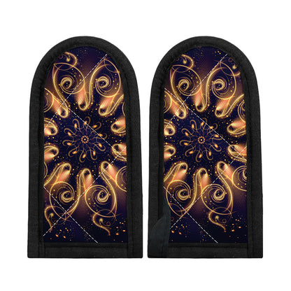 Light Fractal Print Skillet Handle Cover