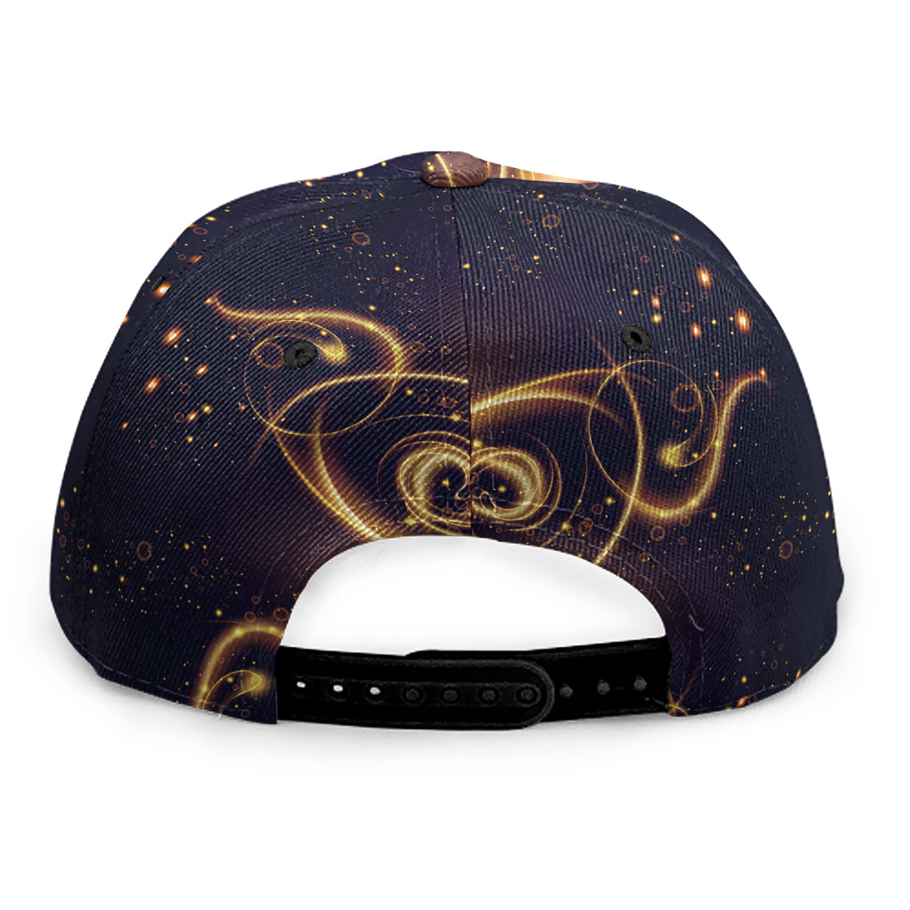 Light Fractal Print Snapback Cap