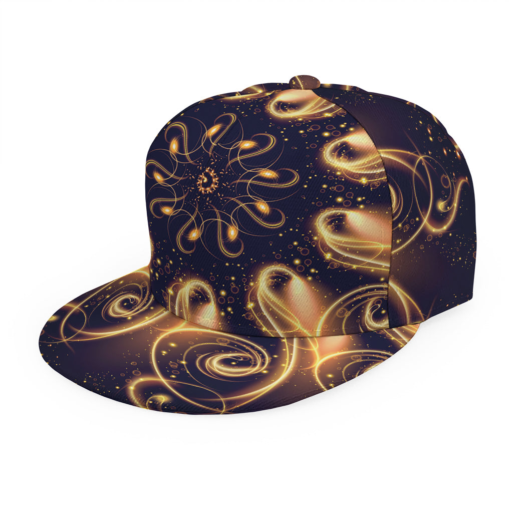 Light Fractal Print Snapback Cap