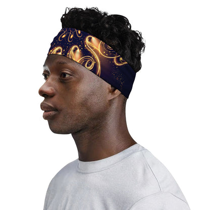 Light Fractal Print Sports Headband