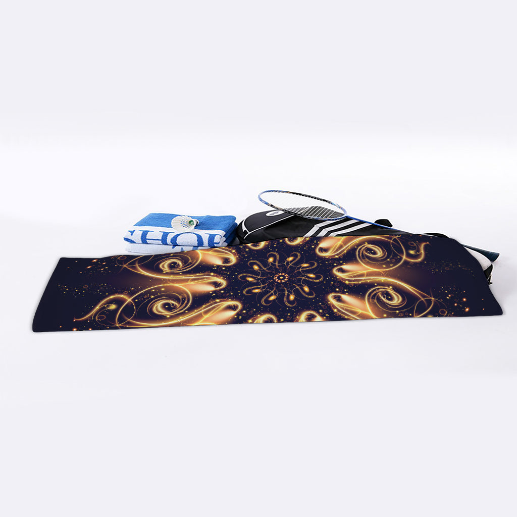 Light Fractal Print Sports Towel