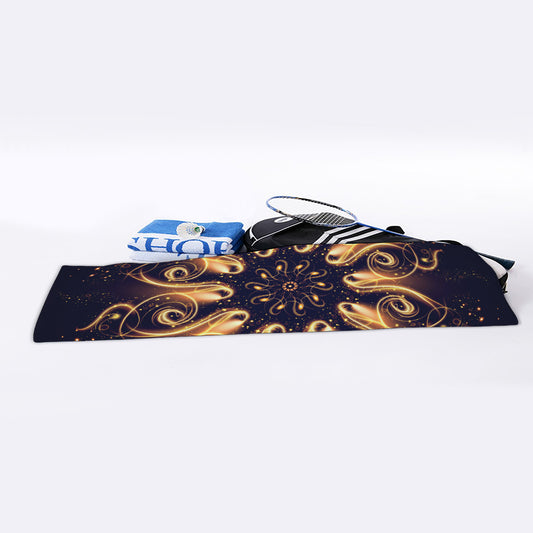 Light Fractal Print Sports Towel