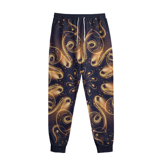 Light Fractal Print Sweatpants